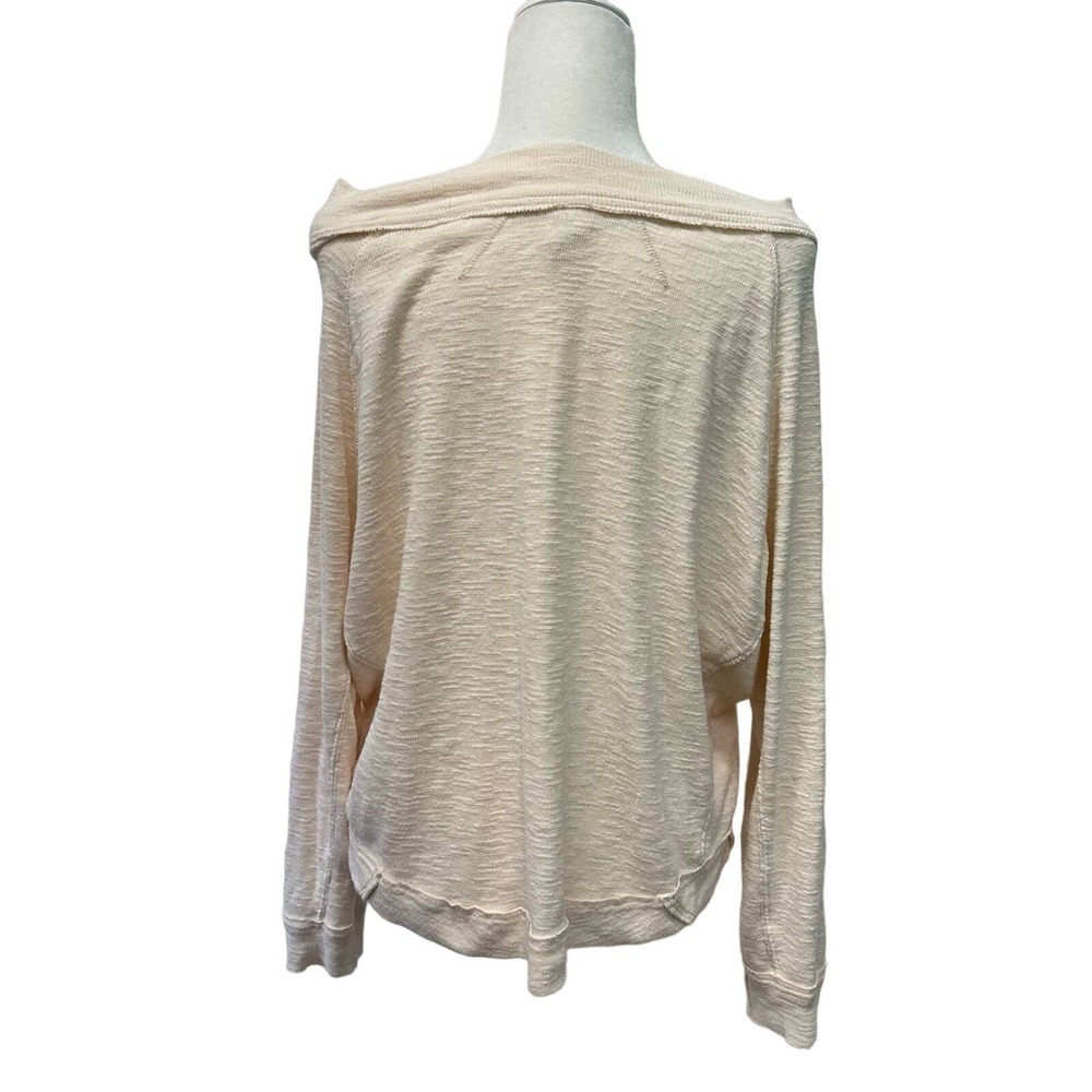 Free People Long Sleeve Pullover Top Women’s sz. S Relaxed Fit Cream - Picture 6 of 9